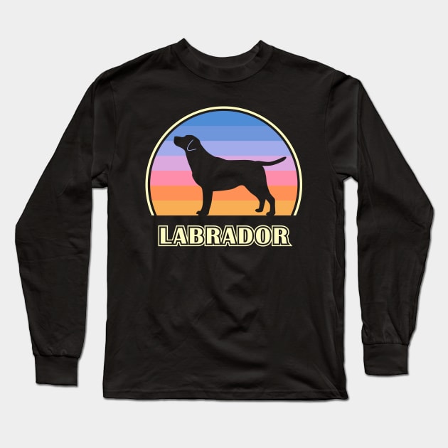 Labrador Retriever Vintage Sunset Dog Long Sleeve T-Shirt by millersye
